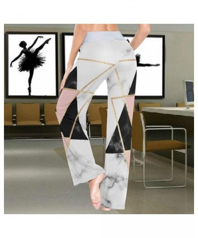 Minimal Geometric Marble Women's Pajama Pants Lounge Sleep Wear - Multi - CA19D0A4QT4 $39.36 Bottoms