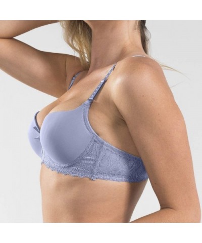 Bras for Women 3Pack Underwire Full Coverage Bra Contour Everyday Bras with Lace - Assortive a - CL196WYZY2A $32.76 Bras