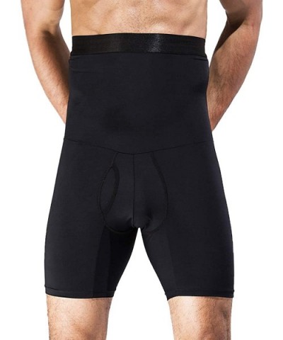 Men Tummy Control Shorts High Waist Slimming Shapewear Body Shaper Leg Underwear Briefs - Black - CZ18SWNHAM6 $29.02 Shapewear
