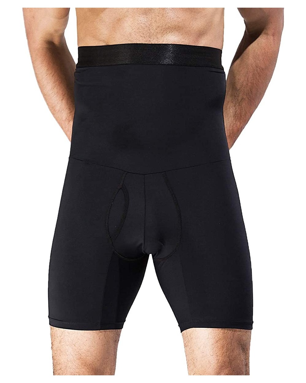 Men Tummy Control Shorts High Waist Slimming Shapewear Body Shaper Leg Underwear Briefs - Black - CZ18SWNHAM6 $29.02 Shapewear