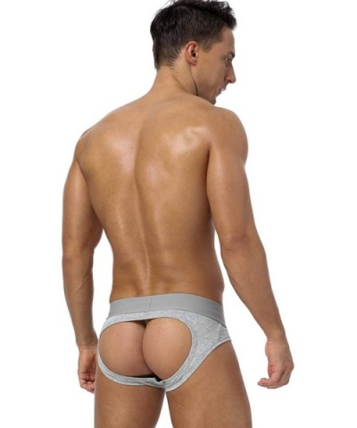 Men's Low Rise G-String Sexy T-String Back Thong Underwear - Blk+gry+blu - CM192DSK8X9 $31.85 G-Strings & Thongs