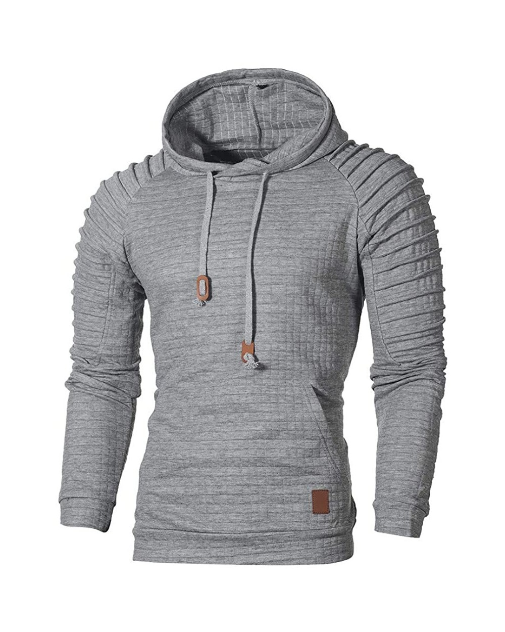 Autumn Long Sleeve Plaid Hoodie Hooded Sweatshirt Top Tee Outwear BlouseMen - Gray - C718M6QAEX2 $45.95 Thermal Underwear