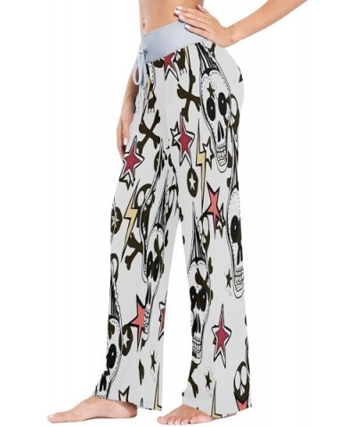 Womens Pajama Lounge Pants Halloween Scary Monsters Wide Leg Casual Palazzo Pj Sleep Pants Girls - Amazing 1 - CL19D42KZL8 $3...