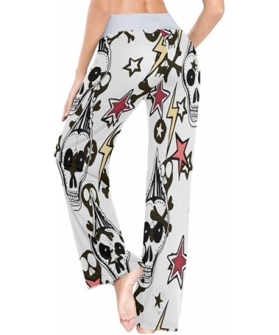 Womens Pajama Lounge Pants Halloween Scary Monsters Wide Leg Casual Palazzo Pj Sleep Pants Girls - Amazing 1 - CL19D42KZL8 $3...