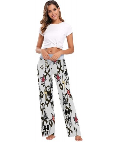 Womens Pajama Lounge Pants Halloween Scary Monsters Wide Leg Casual Palazzo Pj Sleep Pants Girls - Amazing 1 - CL19D42KZL8 $3...