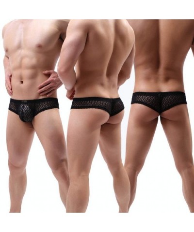 Men's Underwear-Fashion New Boxer Briefs Bamboo Fiber Pants Underwear Underpant - Black - CG197MHLRN7 $13.85 Thermal Underwear