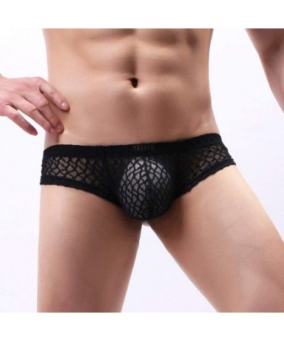 Men's Underwear-Fashion New Boxer Briefs Bamboo Fiber Pants Underwear Underpant - Black - CG197MHLRN7 $13.85 Thermal Underwear