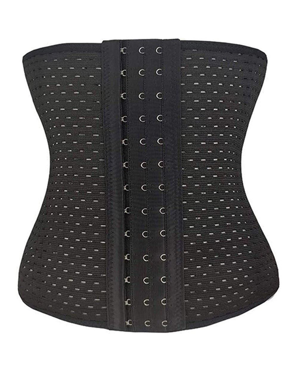 Women's Waist Trainer Corset for Weight Loss Steel Boned Tummy Control Body Shaper with Adjustable Hooks&Eyes - 1 Black - CW1...