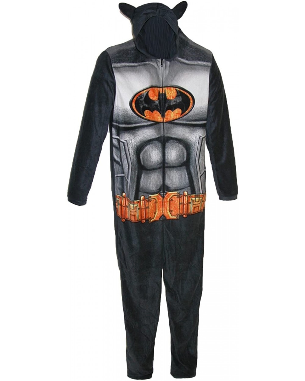 DC Comics Batman Mens Fleece Hooded Costume Caped Union Suit Pajama Blanket Sleeper - C4128PCULF5 $69.62 Sleep Sets