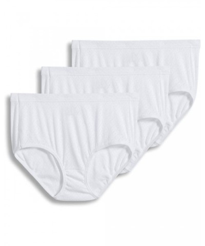 Women's Underwear Elance Breathe Brief - 3 Pack - White - CD12KDAVK6P $37.57 Panties