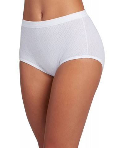 Women's Underwear Elance Breathe Brief - 3 Pack - White - CD12KDAVK6P $37.57 Panties