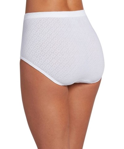 Women's Underwear Elance Breathe Brief - 3 Pack - White - CD12KDAVK6P $37.57 Panties