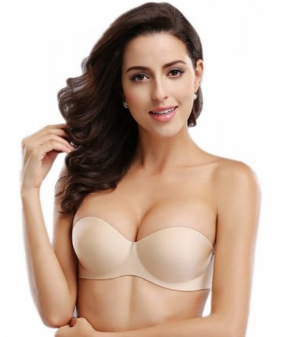 Women Strapless Self Adhesive Invisible Push up Bra Sexy for Dress Seamless Bras - C-nude - CS18DTSU4DU $31.99 Bras