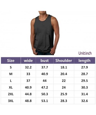 Men Durable Logo with Bathory Blood Fire Death Leisure Sleeveless Tank Top T Shirts - Deep Heather - C21992NRSH3 $42.83 Under...