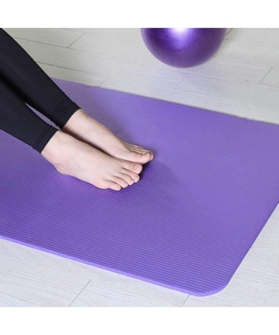 Yoga Mat 10MM Thick Durable Yoga Mat Non-Slip Exercise Fitness Pad Mat Lose Weight - Purple - C5197YHL3NX $52.90 Tops