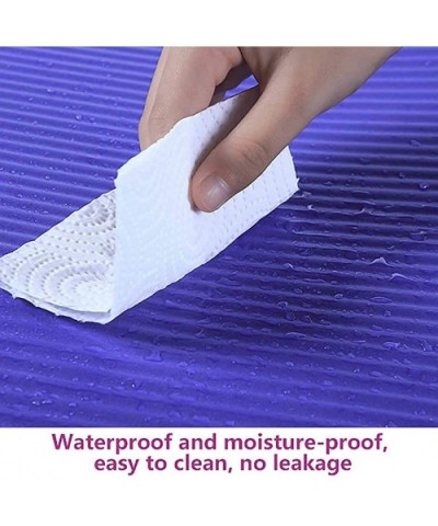 Yoga Mat 10MM Thick Durable Yoga Mat Non-Slip Exercise Fitness Pad Mat Lose Weight - Purple - C5197YHL3NX $52.90 Tops