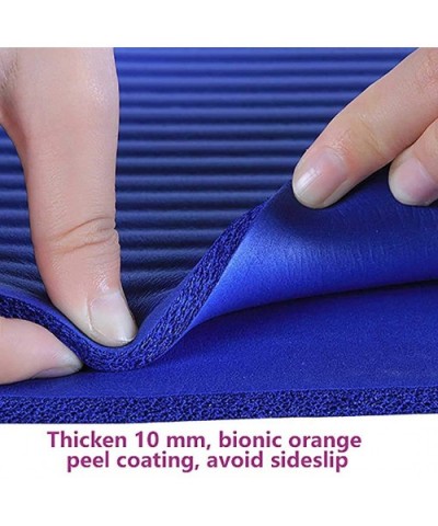 Yoga Mat 10MM Thick Durable Yoga Mat Non-Slip Exercise Fitness Pad Mat Lose Weight - Purple - C5197YHL3NX $52.90 Tops