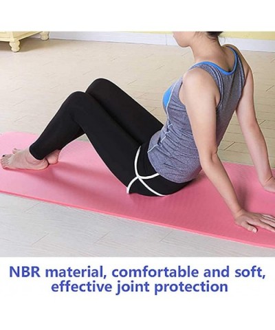 Yoga Mat 10MM Thick Durable Yoga Mat Non-Slip Exercise Fitness Pad Mat Lose Weight - Purple - C5197YHL3NX $52.90 Tops