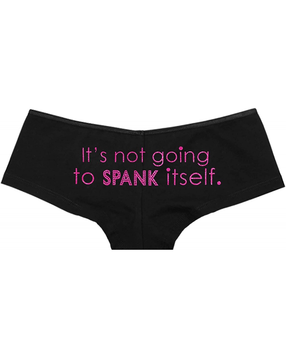 Funny Sayings Panties for Women - Bride Panties - Bridal Shower Lingerie Gifts for Women - Ladies Black Cheeky (Spank Itself ...