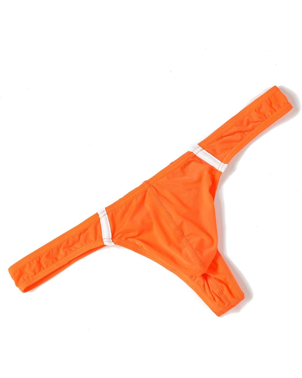 Premium Men's Thong G-String Underwear- Hot Men's Thong Undie- No Visible Lines. - Orange - CK18T02ZLY7 $15.19 G-Strings & Th...