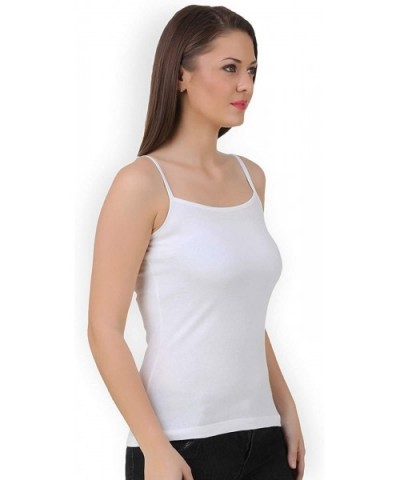 Strap Adjustable Camisoles for Women Black-White and Gray Combo Pack of 3 - C418WQIN3K7 $40.37 Camisoles & Tanks