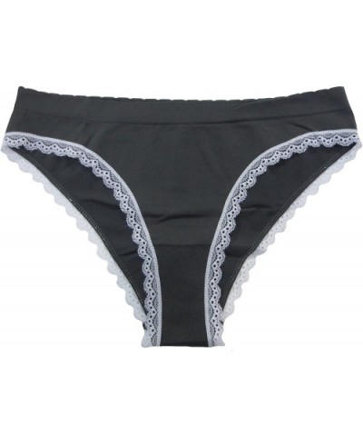 Seamless Cheeky Panties - Charcoal - CX17X6Y2X2C $14.19 Panties