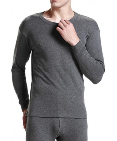 Mens Ultra Soft Thermal Underwear Winter Warm Long Johns Set Top and Bottom Base Layer - 8819dark Gray - C8192O4YU09 $52.33 T...