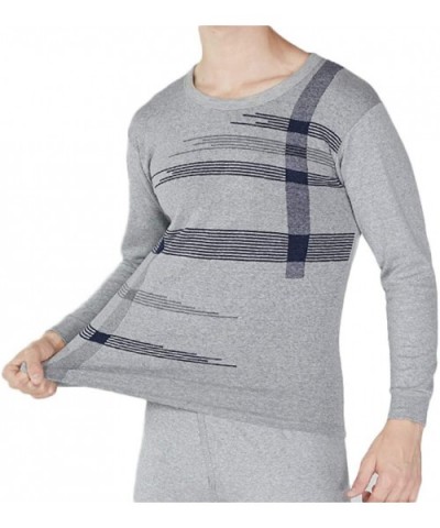 Mens Ultra Soft Thermal Underwear Winter Warm Long Johns Set Top and Bottom Base Layer - 8819dark Gray - C8192O4YU09 $52.33 T...