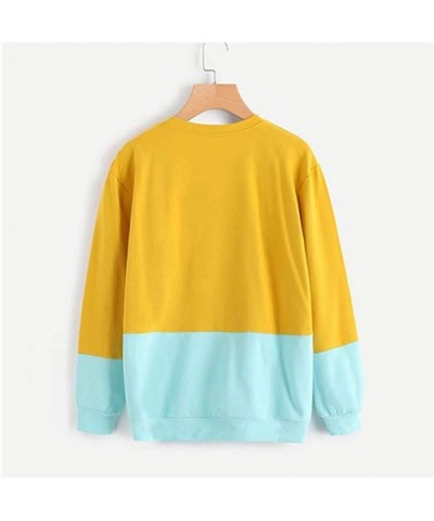 Women Casual Solid Cat Print Long Sleeve Hoodie Sweatshirt Hooded Pullover Tops Blouse - Yellow2 - C2192ZNRZ30 $38.16 Thermal...