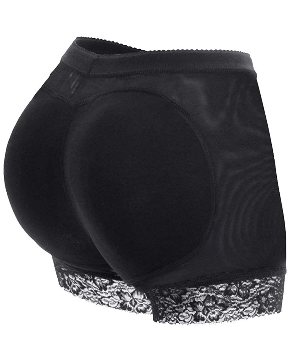 Womens Fake Buttock Butt Lifter Padded Control Panties Hip Enhancer Boyshort - Black - CZ18QXQ0QMX $19.34 Shapewear