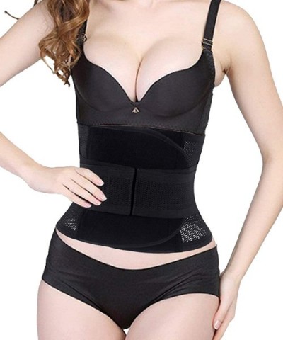 Women's Adjustable Waist Trimmer Belt Body Shaper Back Brace - Black - CB184X56IN4 $13.76 Shapewear