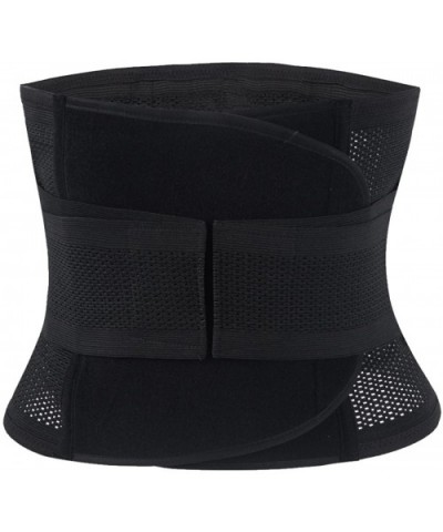 Women's Adjustable Waist Trimmer Belt Body Shaper Back Brace - Black - CB184X56IN4 $13.76 Shapewear