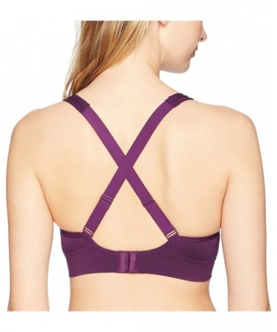 Women's Cross Back Push-up Bralette (for A-C cups) - Purple - CT188Z9GH6X $17.40 Bras