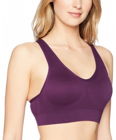 Women's Cross Back Push-up Bralette (for A-C cups) - Purple - CT188Z9GH6X $17.40 Bras