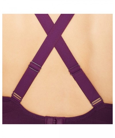 Women's Cross Back Push-up Bralette (for A-C cups) - Purple - CT188Z9GH6X $17.40 Bras