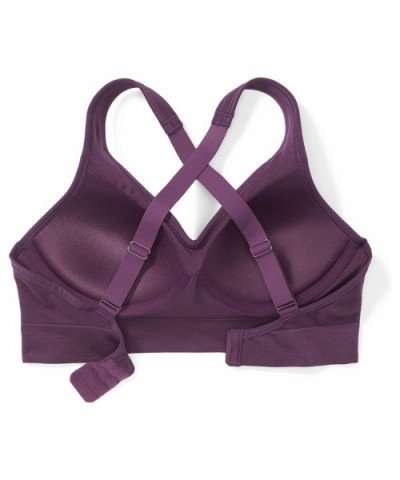 Women's Cross Back Push-up Bralette (for A-C cups) - Purple - CT188Z9GH6X $17.40 Bras