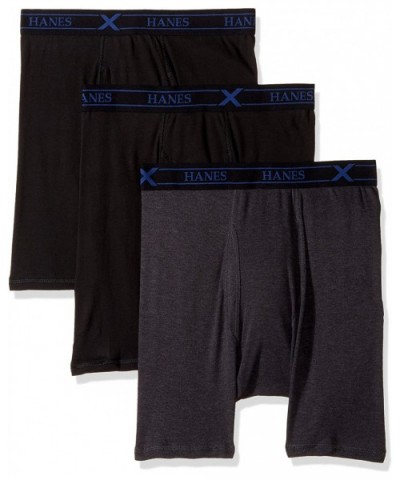 Men's 3-Pack X-Temp Comfort Boxer Briefs - Black/Grey/Blue - C51834H8QMS $42.22 Boxer Briefs