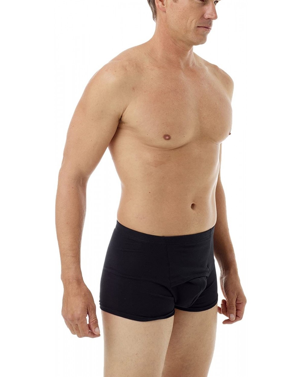 Cotton Compression Performance Support Boxer Briefs - Black - CQ11CH1MXPH $29.55 Boxer Briefs