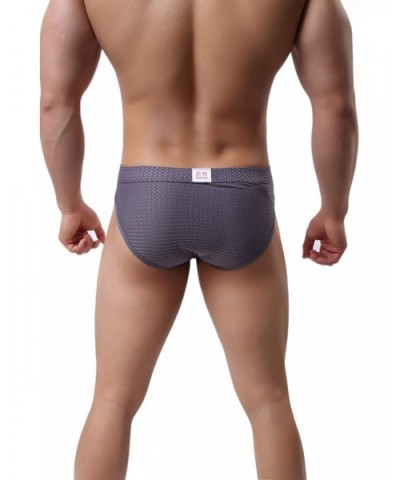 Men's Sexy Elephant Nasal Panties Mesh Triangle Briefs - Grey - CA193RASONK $16.20 Briefs