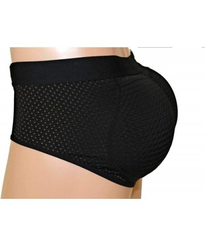 Briefs Men's Padded Enhancing Breathable Mesh Underwear - Black - CY18H3X4Z9U $70.92 Briefs