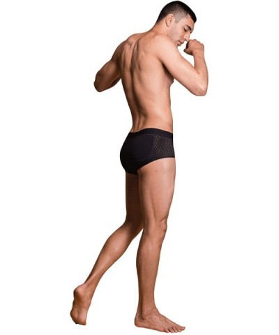 Briefs Men's Padded Enhancing Breathable Mesh Underwear - Black - CY18H3X4Z9U $70.92 Briefs