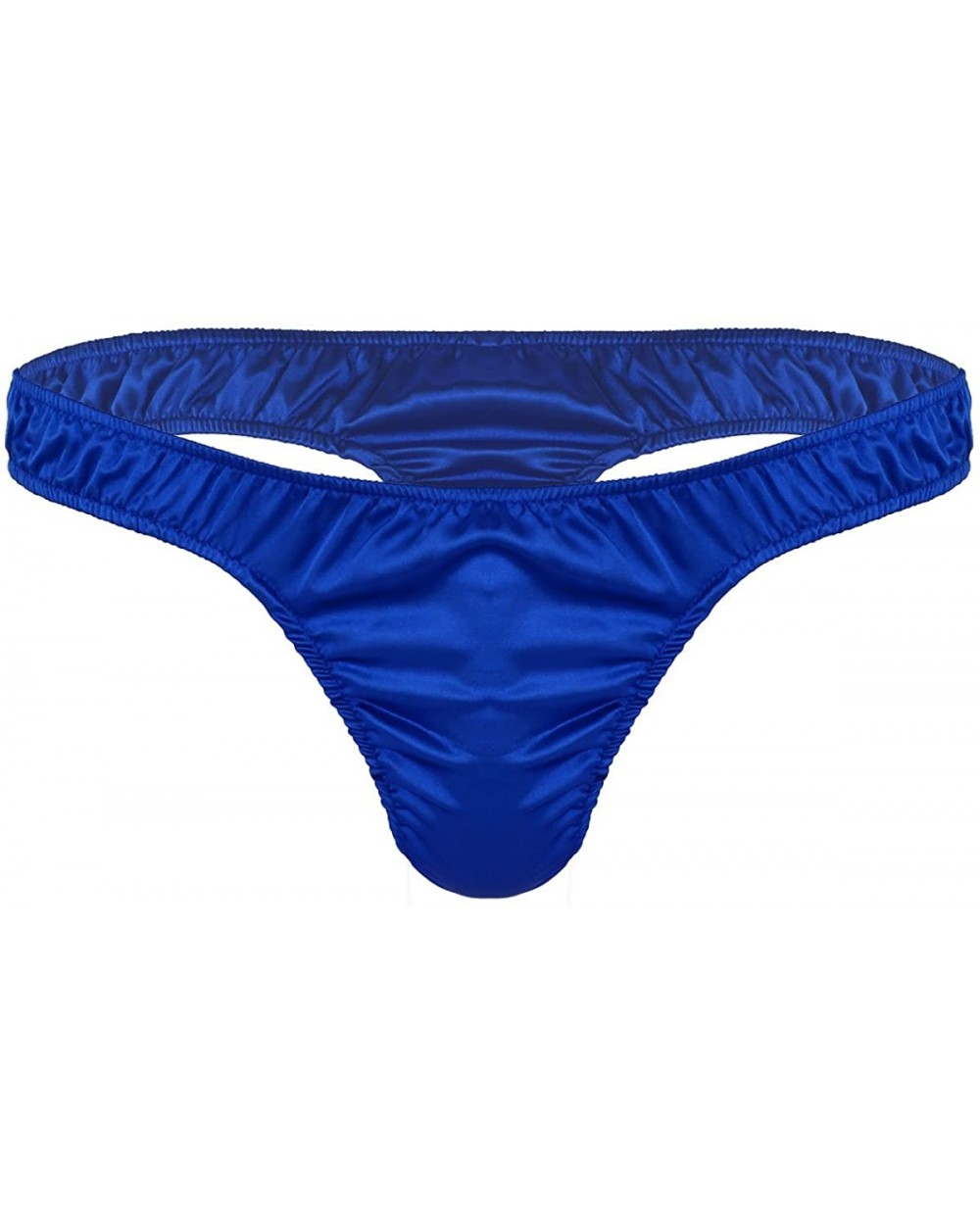 Mens Sissy Shiny Satin G-String Thongs Underwear Low Rise Jockstrap Bikini Briefs Tangas - Blue - CG190O5US6K $21.82 G-String...