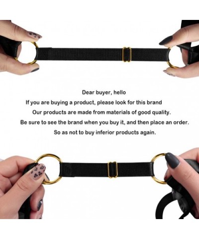 Harness bra Female Body Harness Set Garter Punk Gothic Style Soft And Elastic Size Can Be Adjusted - Mlcn0046-black+gold - C8...