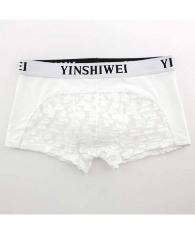 Men Sexy Underwear Letter Printed Boxer Briefs Shorts Bulge Pouch Underpants - C White - CR195ARSQ92 $16.51 Baby Dolls & Chem...