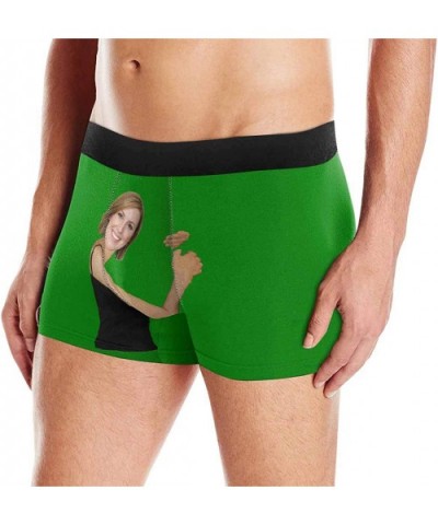 Custom Men's Funny Girlfriend Face Hug My Treasure Boxer Shorts Novelty Briefs Underpants (XS-XXXL) Green - C518XS0E77X $39.6...