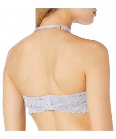 Women's Halter Lace Bralette (for A-C cups) - Dapple Grey - C6185W8OEL8 $26.88 Bras