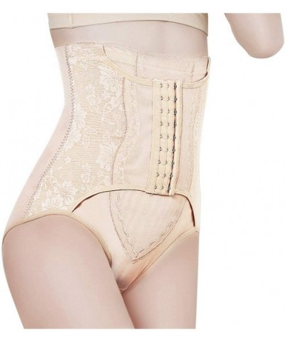 Women Body-Shaping Corset Invisable Body Shaper High Waist Tummy Control Panty Slim Butt Lifter Waist Trainer - Khaki - CR18R...