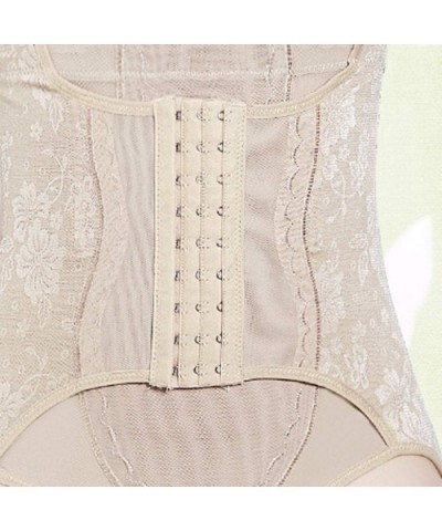 Women Body-Shaping Corset Invisable Body Shaper High Waist Tummy Control Panty Slim Butt Lifter Waist Trainer - Khaki - CR18R...