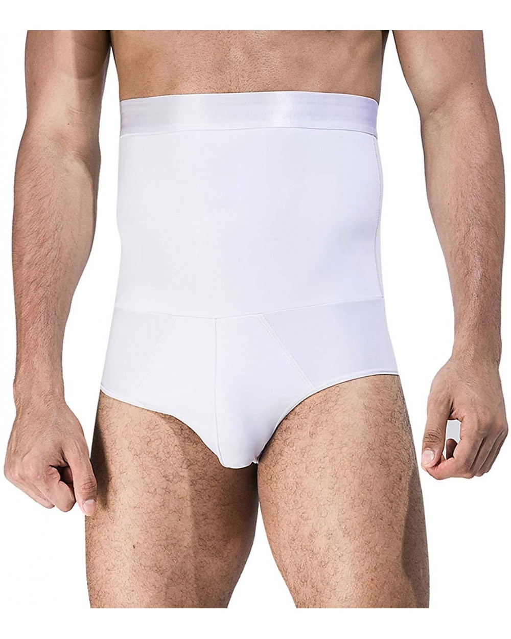 Men's Shapewear High-waist Slimming Body Shaper Tummy Control Boxer Briefs Underwear - White - CQ18WCAWWYZ $27.12 Shapewear