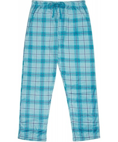 Women's Super Cozy Fleece Pajama Bottom Lounge Pants (S - 4XL) - Turquoise-white - CE193GOXZ4D $19.93 Bottoms